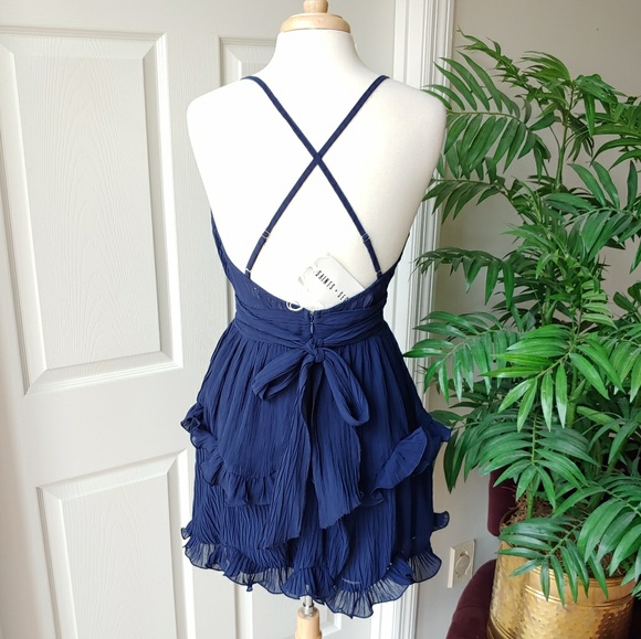 SOLD! Saints + Secrets Ruffle Backless Dress - Picture 4 of 8